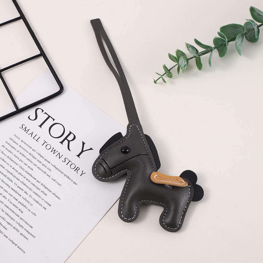 New leather creative simulation pony lanyard luggage clothes keychain bag pendant pendant jewelry accessories