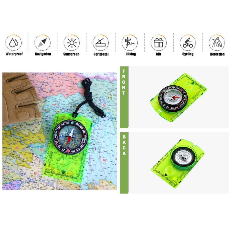Hiking Backpack Directional Compass Outdoor Waterproof Pro Camping Compass Best Survival map scale scale compass