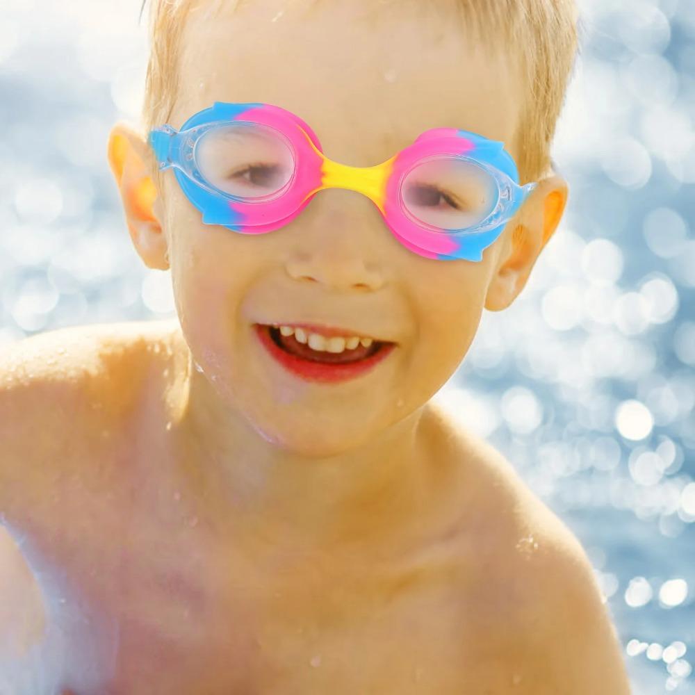 Ochelari de protecție impermeabili anti-aburire pentru copii, ochelari de înot transparenți, ochelari de vedere reglabili
