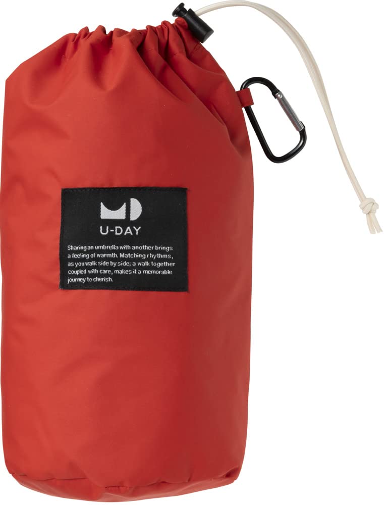 Because Rain a polyester raincoat with storage available in U-DAY Poncho, stylish, oversized, unisex, water-repellent pouch, red.