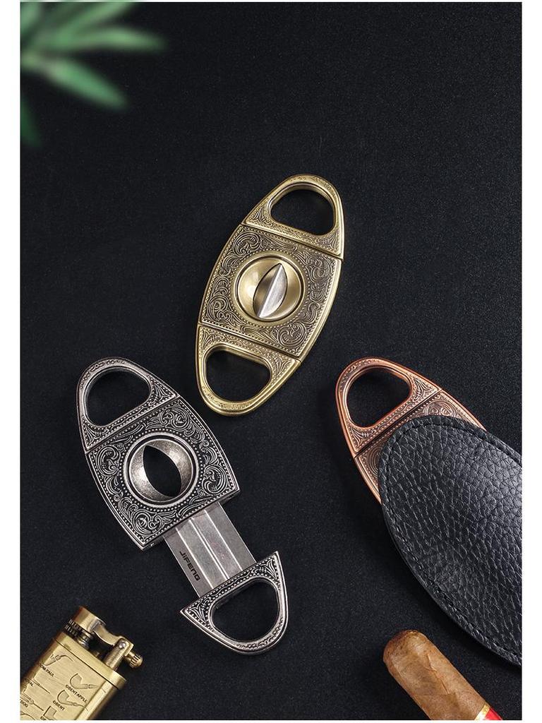Light Luxury V-Cut Cigar Cutter: Sharp, Portable Cigar Knife, Ideal Men's Smoking Accessory