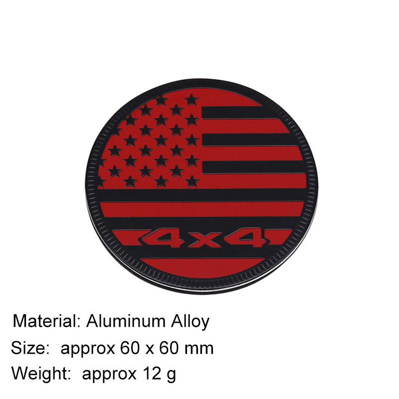3D Aluminium American Flag Car Fender Rear Decal Emblem Badge Sticker Off-Road Vehicle Decoration Accessories