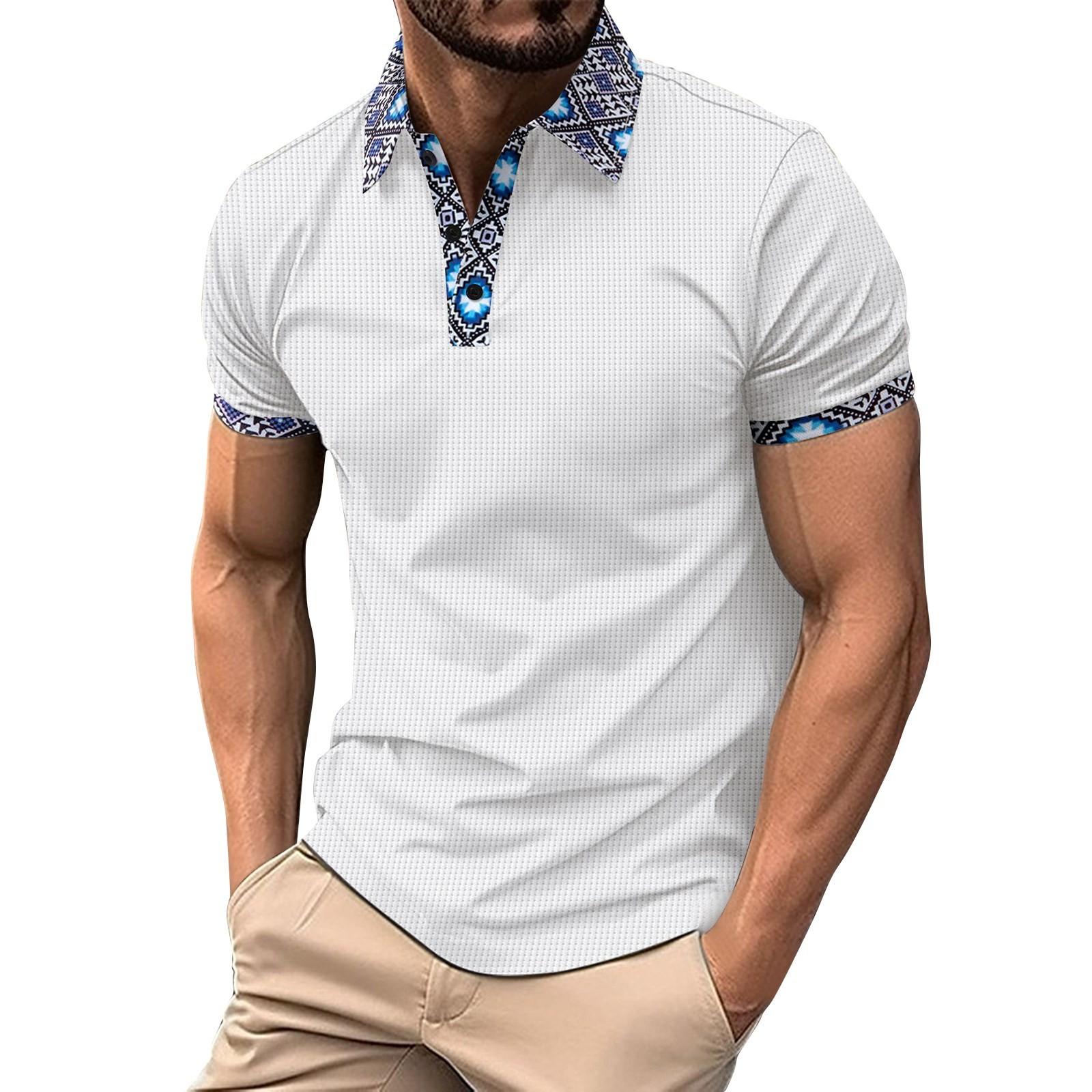 

Мужская весенняя однотонная рубашка с коротким рукавом и принтом на лацканах, мужская повседневная модная рубашка XL