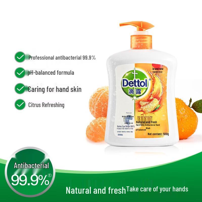 Dettol Antibacterial Hand Soap, Natural Fresh