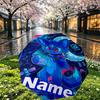 Custom Name Personalized Cosmic Bot Crew Print Umbrella, Auto Open Close, 8‑Rib Sturdy Frame, Commute Camping Hiking Use, Birthday Gift