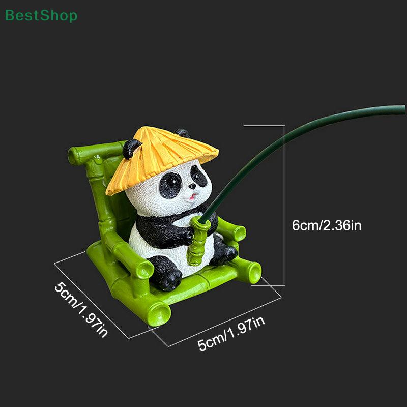Garden Statue Resin Panda Fishing Figurine For Outdoor Decor Resin Statue Sculpture For Fishponds Aquariums For Yard