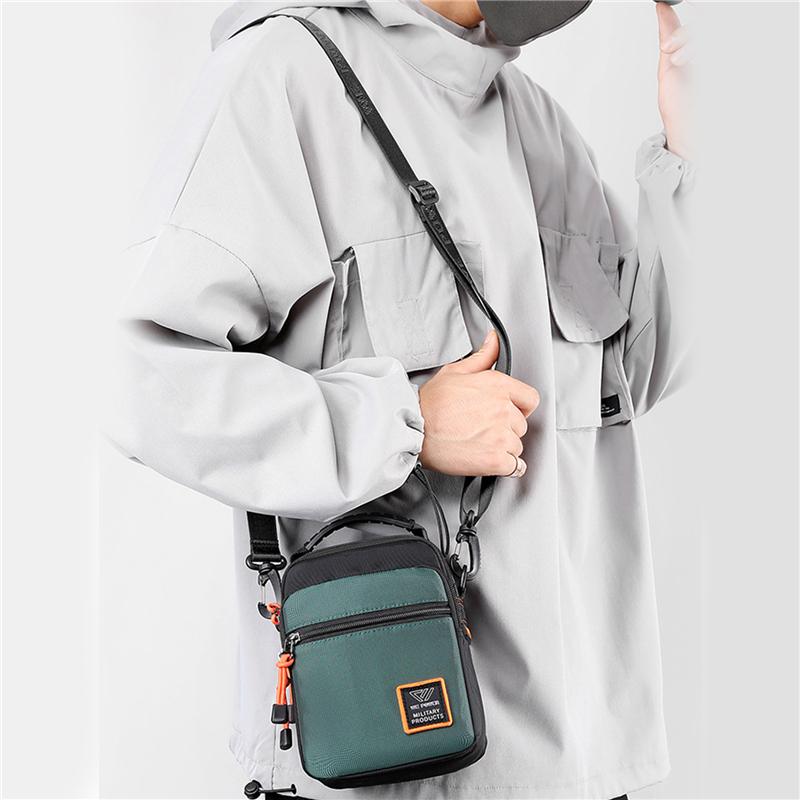 Moda masculina náilon pequena bolsa casual mini bolsa masculina crossbody ombro mochila masculina carteira e bolsa