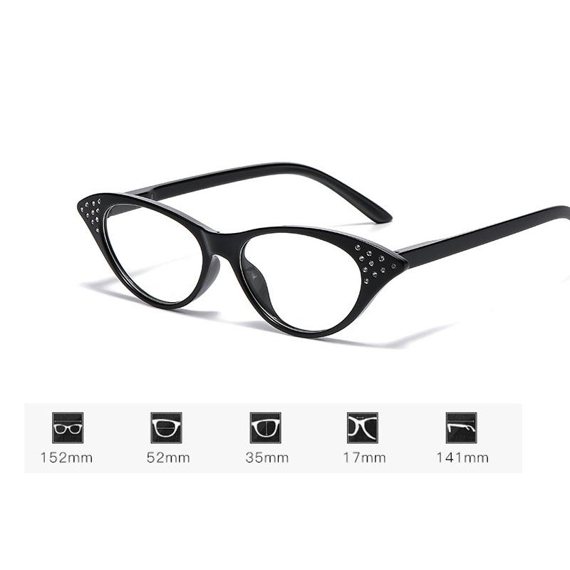 Dame Cat Eye Lesebriller Luksus Blålysblokkerende Langsynthetsbriller for Damer Unisex Menn Ultralett Retro Briller