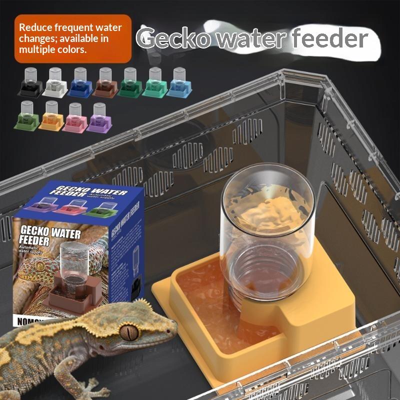 1Pcs Automatic Reptile Bowl Automatic Reptile Feeder Tortoise Water Dish Gecko Drink Dispenser For Lizard Chameleon Snake