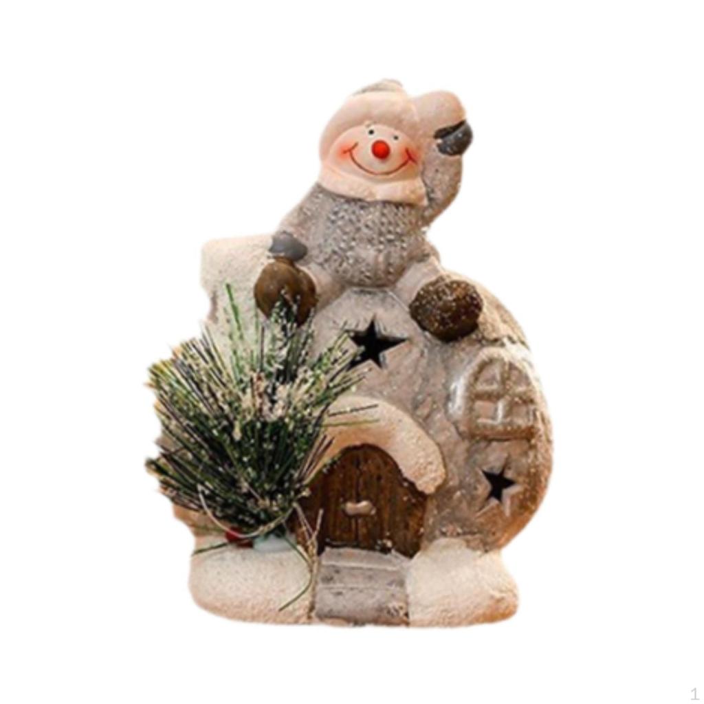 Christmas Figurine Decoration Home Decor Party Table Centerpieces Prop Collection Lighted