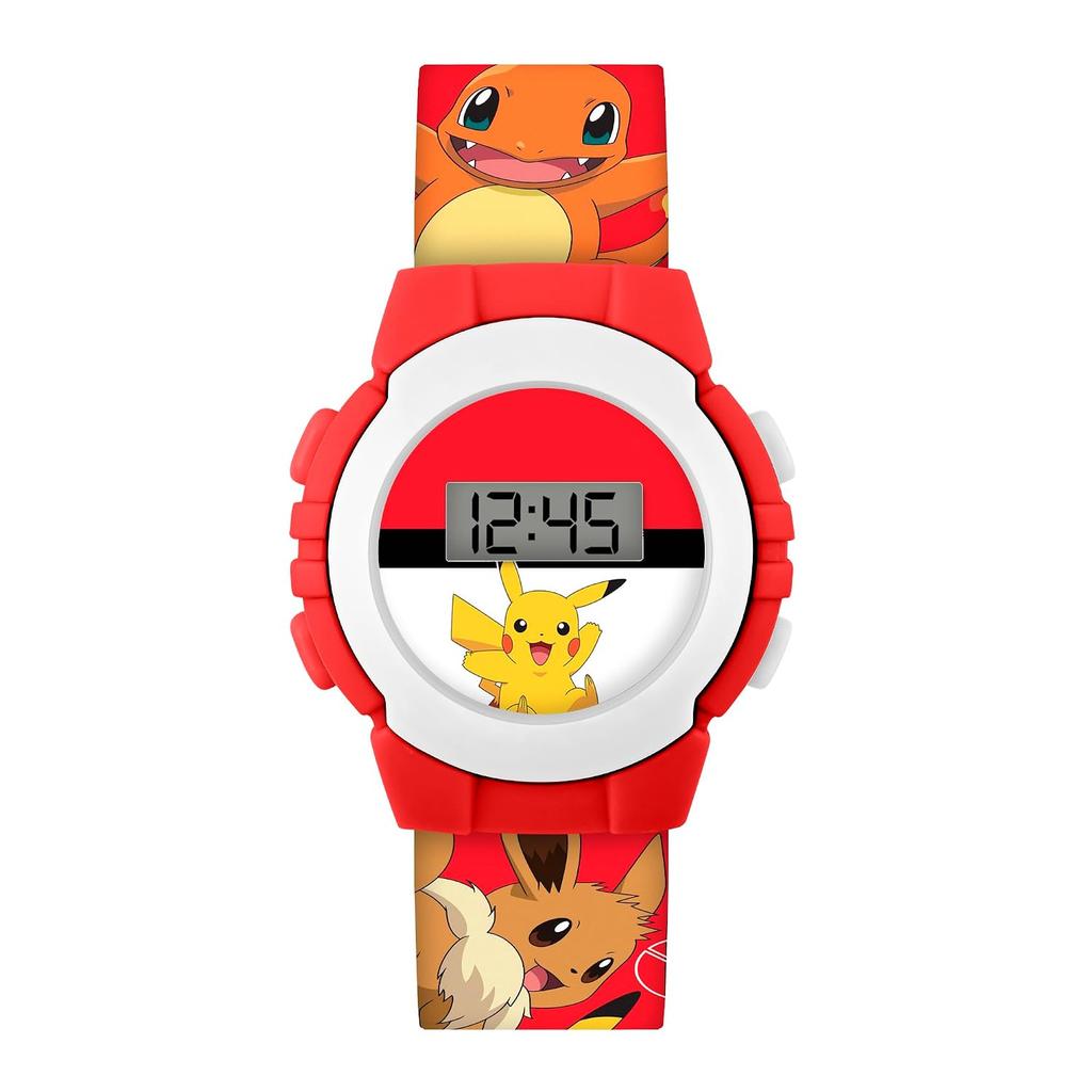 Pocket Monster Red Character Print Digital Watch POK4374 Multicolor Modern