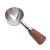 Coffee Scoop Vintage Bean Tea Measuring Spoon Retro 304 Stainless Steel Short Wooden Handle Kitchen