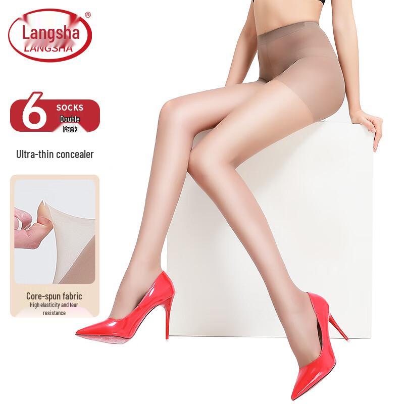 

Женские ультратонкие колготки Lingsa из пряжи core-spun - 6 пар One Size