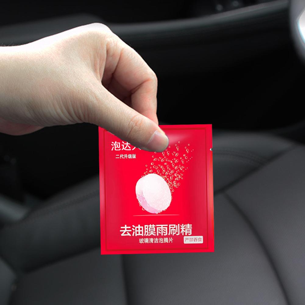 Car Effervescent Tablets Oil Film Remover Strong Cleaning Effervescent Tablets Windscreen Wiper Solid Washer