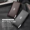 MYMX8 Leather Car Emblem Credit Card Purse Portable Large Wallet For KIA Rio K5 K2 Sportage Ceed Sorento Picanto Stinger Soul