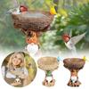 Dwarf Design Bird Feeder Resin Art Statue Fairy Garden Decoration Hummingbird Feeder  Outdoor