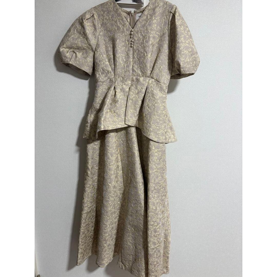LILY BROWN Peplum Jacquard Dress