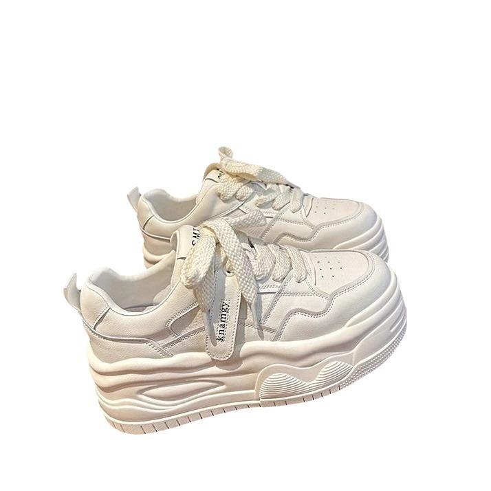 Women's thick-soled shock-absorbing muffin women's shoes are versatile, small people increase height and show height board shoes