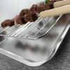 304 Stainless Steel Rectangular Grill and Baking Pan Set with Oil Draining Rack