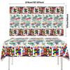 International World Flags Tableware Set, International Flags Decorations Plates and Napkins, Cups,Banner,Flags Tablecloth for Travel Trip Around the G