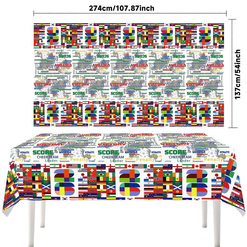 International World Flags Tableware Set, International Flags Decorations Plates and Napkins, Cups,Banner,Flags Tablecloth for Travel Trip Around the G