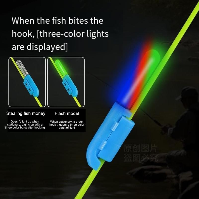 Fishing Rod Tip Glow Stick Waterproofs LED Night Fishing Rod Light Stick Luminously Stick Fishing Tackle Accessory