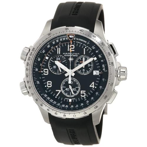 Hamilton Khaki X-Wind GMT Chronograph Men's Watch H77912335 (Officially Imported) with Official Warranty