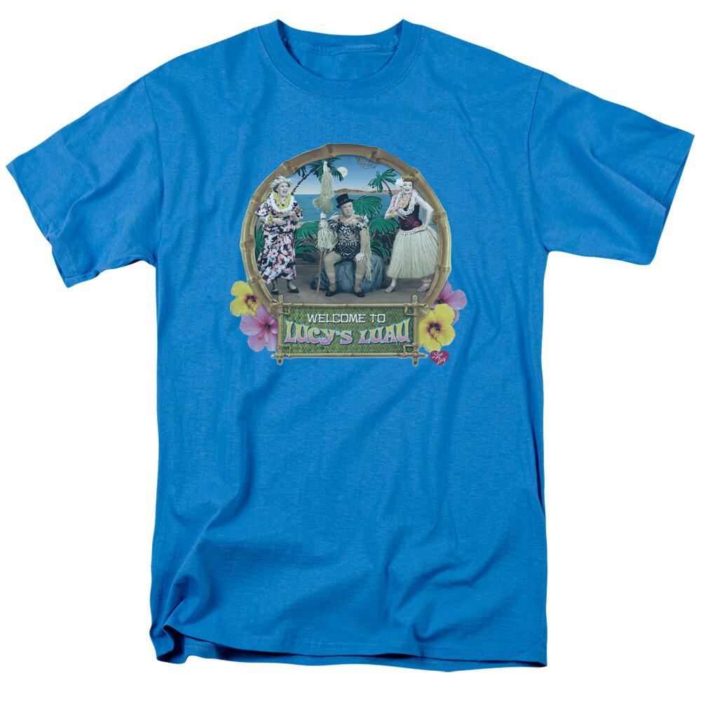 I Love Lucy Lucys Luau T Shirt Mens Licensed Classic TV Show Turquoise M