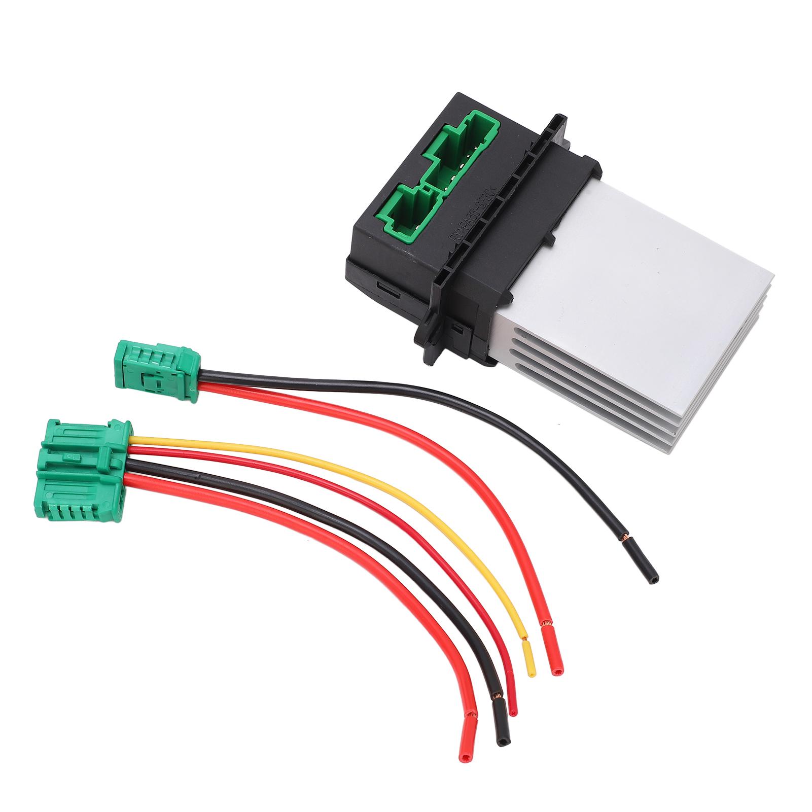 7701048390 Blower Resistor Blower Regulator Heater Motor Blower Fan Resistor with Wiring Plug Harness for   6441L2