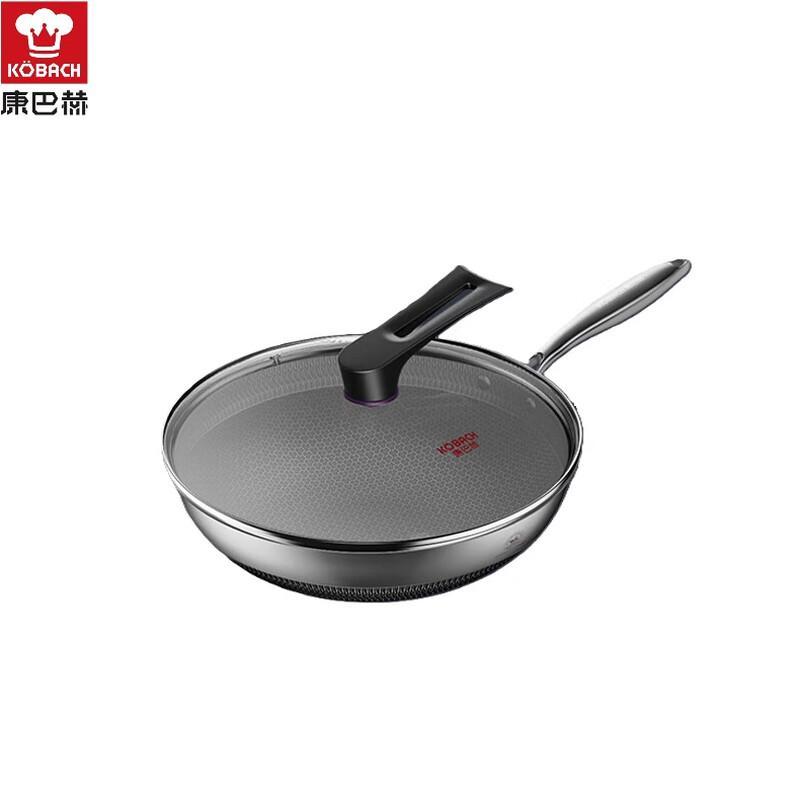Kambach 32cm 316L Stainless Steel Non-stick Honeycomb Wok