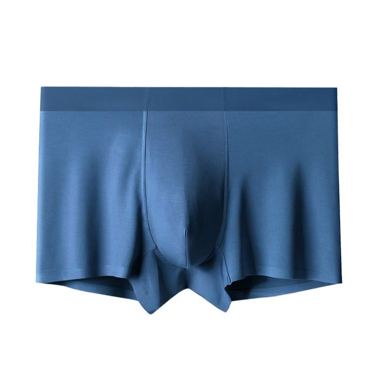 Men's 7A Combed Cotton Boxer Briefs - Antibacterial, Seamless, Breathable, Loose Fit, Plus Size.