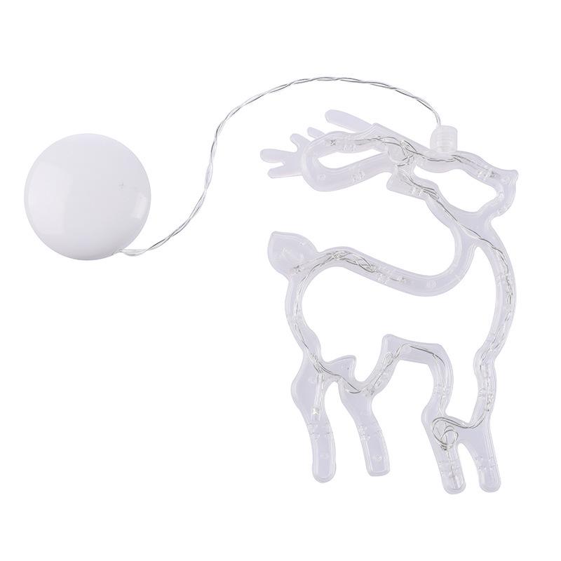 1Pcs LED Christmas lights Fairy String Lamp Curtain Suction Cup Chandelier for Home New Year Wedding Decorate Christmas deer