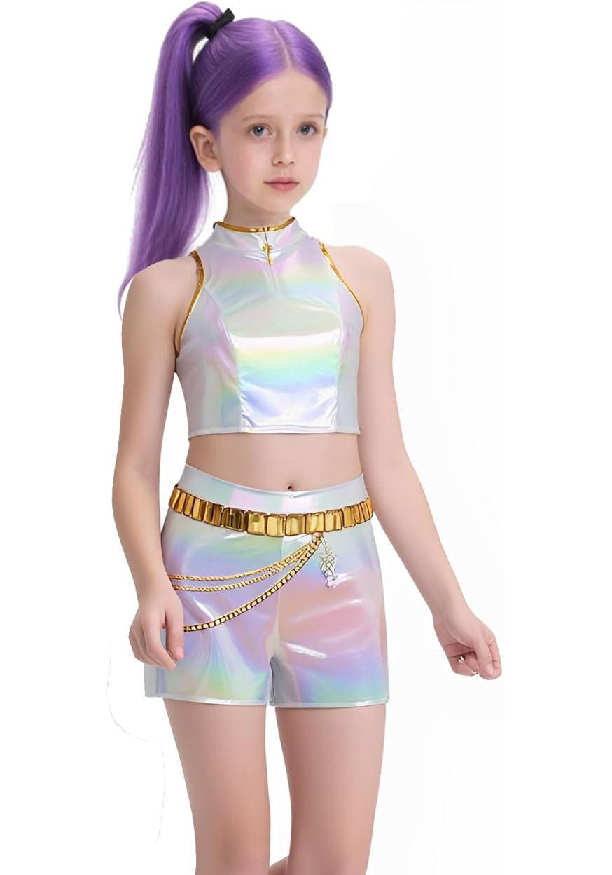 Mila White Anime Cosplay: Demon Hunter Witch Squad Zoey Rumi Leather Costume Adult 2XL