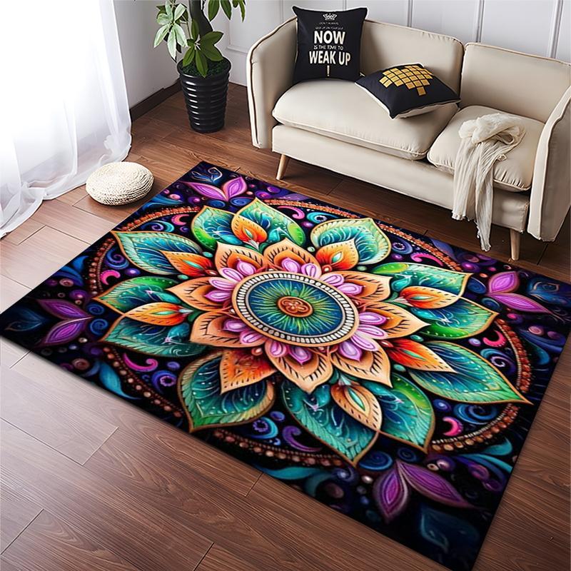 15 Size Mandala Flowers 3D Printed Carpet Rugs Living Room Bedroom Bedside Bathroom Home Decor Floor Mat Kids Room Non-slip Mat
