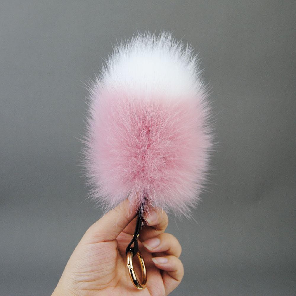 

Women Natural Little Real Fox Fur Tail Keychain Lanyard Pendant Luxury Cute Bag Car Charm Ornaments Plush Couple Keyring Gifts
