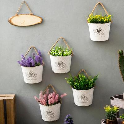 Fer Semicirculaire pour Jardin de Balcon Paniers Suspendus Vintage Pot de Fleurs Panier à Fleurs Vase à Fleurs