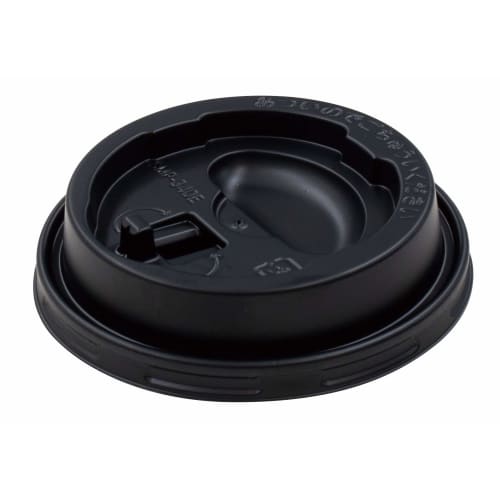 

Sunnap Paper Cup Lids, 11 oz., 340 ml, Black, 50-Pack, Convenient for Takeout, Lift-Up Lids for Embossed and Air-Wall Cups, Made in Japan, CRU3450EBK