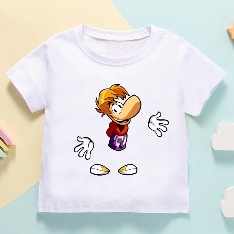 Rayman Legends Adventures Game Print Cartoon Kids T shirt Girls Summer Tops Baby Boys Clothes Children Short Sleeve