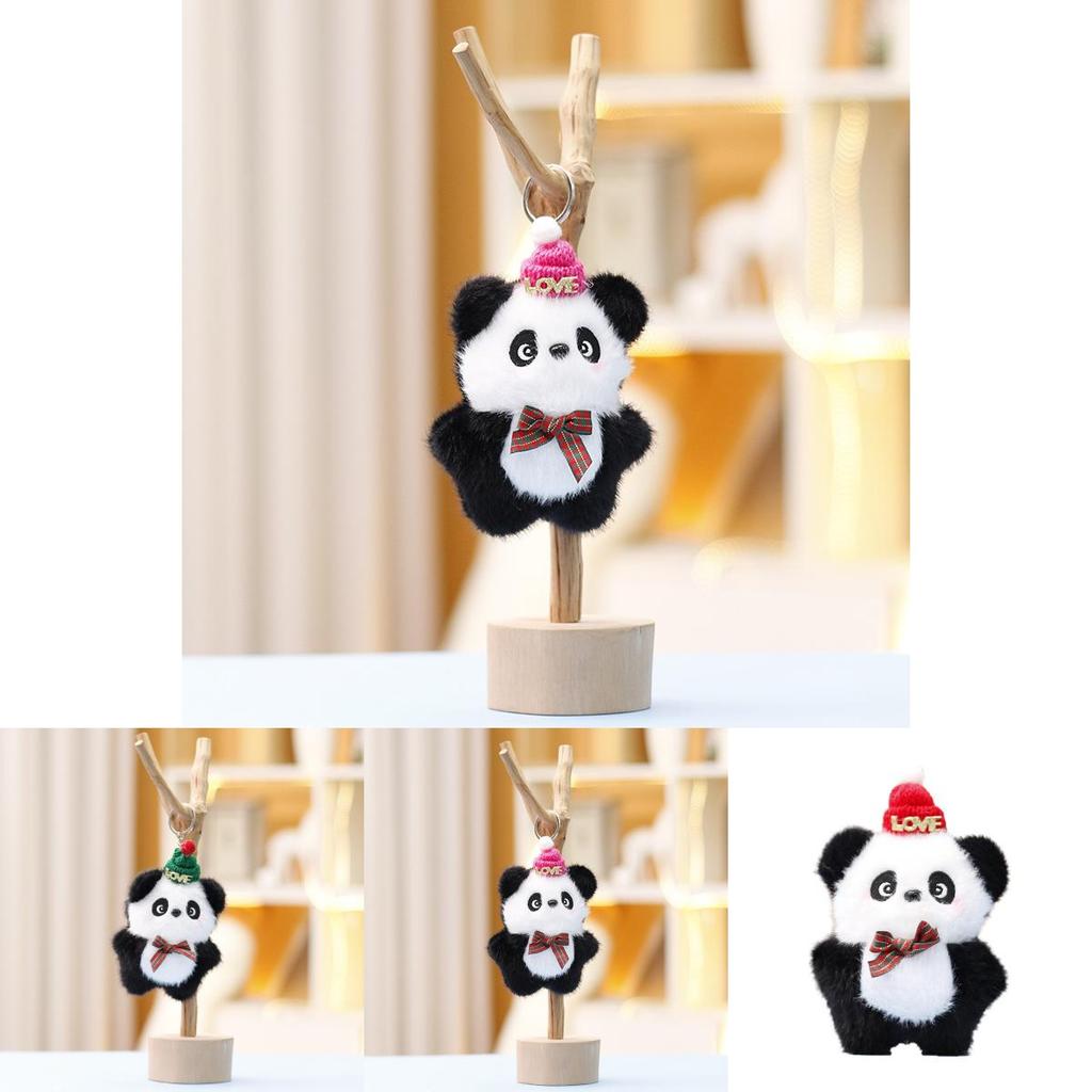 Plush Panda Toy Keychain With Soft Short Plush For Girls Gift Collection