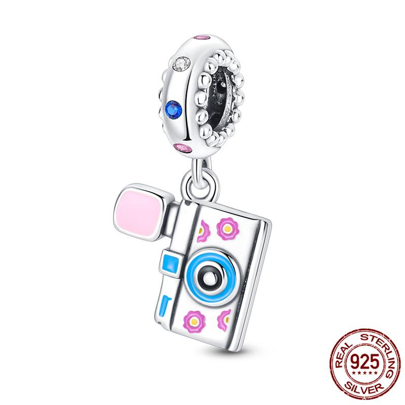 Luggage Airplane Passport Three-Piece Setcopper Charms Fitoriginal Bracelet Jewelry Making For Women Gift