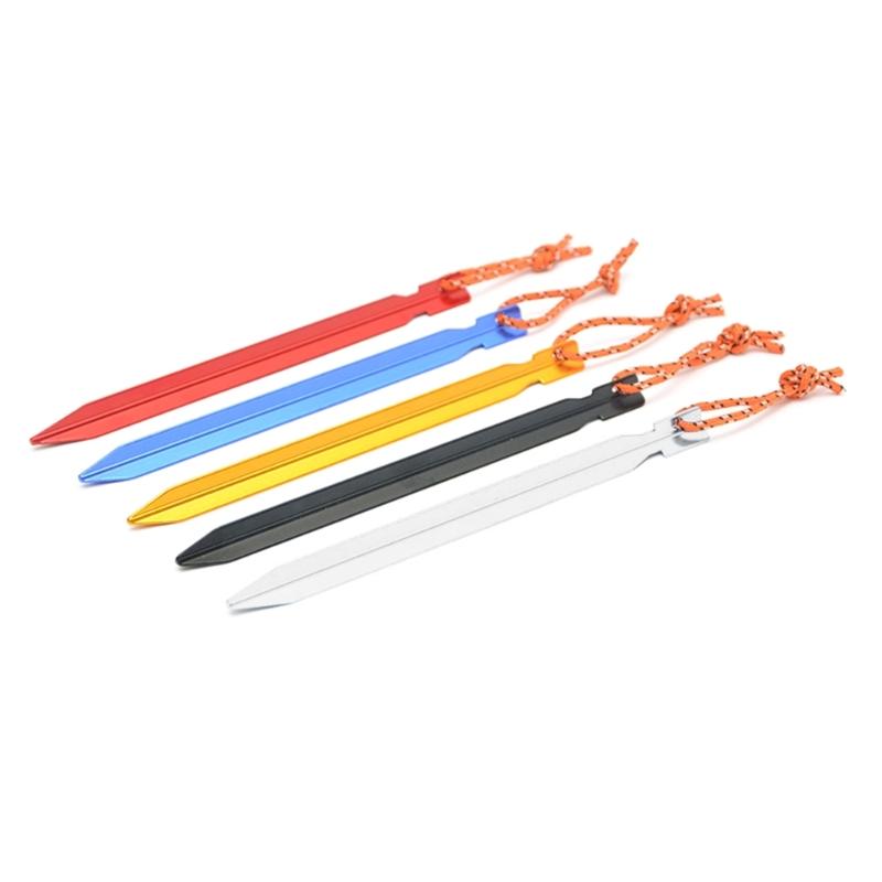 Essential Camping Accessories Durable Aluminum Tent Stakes Versatile Camping Gear for Stability and Convenience