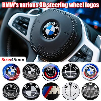 3D ABS Steering Wheel M Emblem Badge Cover For E46 G80 F48 E84 G01 F30 G11 X1 X3 X5 X6 G07 Auto Styling Tuning Accessory