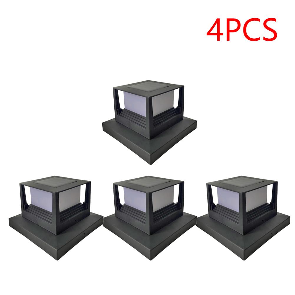 1-5Pcs Solar Post Light IP54 Waterproof Outdoor Lighting LED Column Lantern Patio Fence Pillar Lamp for Courtyard Decoration