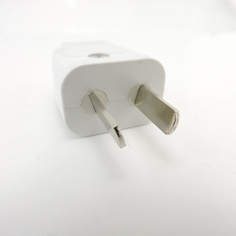 5pcs US AU Plug 2 Flat Pin DIY Replacement Rewireable Wall Power Plug Adapter AC 100V 220v 250V 10A White Color