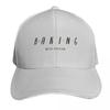 Baking with passion text Baseball Cap Luxury Brand Designer Hat Golf Cap Rave Women Unisexs