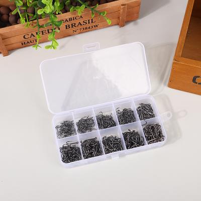 100-500Pcs Fishing Hooks Set High Carbon Steel Sharp Durable Barbed Fishhook Rock Fishing Equipment Gear Tackle Accessories