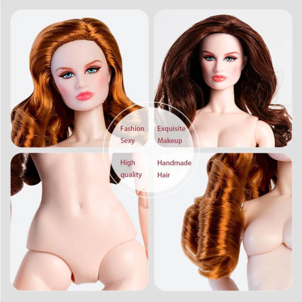 Xianxian 32cm Schöne Mode Supermodel BABI Puppe 1/6 Prinzessinnenpuppe Welliges Lockiges Haar Weiße Haut Spielhaus Verkleidungsspielzeug Geschenke
