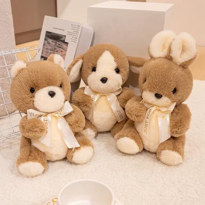 Cute Bear Stuffed Plush Toys Kawaii Rabbit Dog Bear Hug Pillow Bear Doll Home Bedroom Animal Doll Decor Kids Birthday Gifts