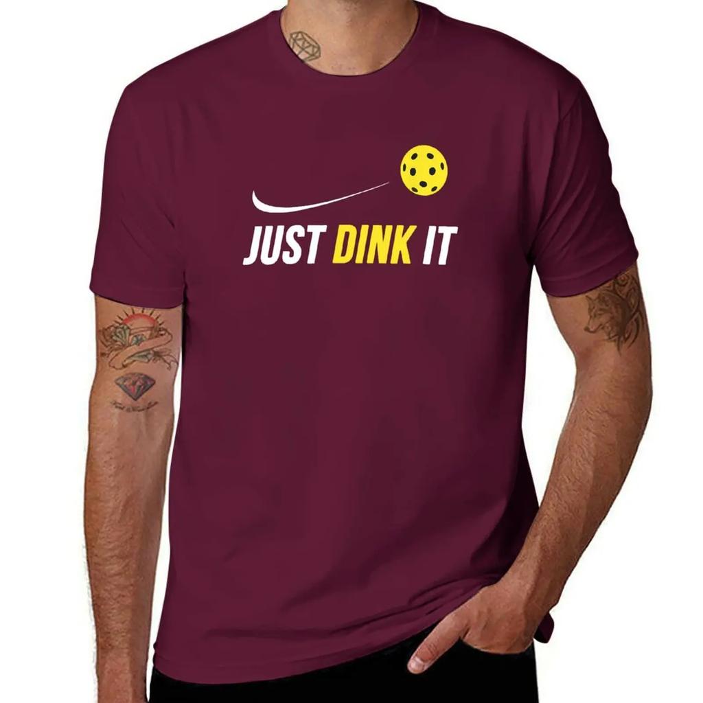 Just Dink It Funny Pickleball T-Shirt Summer Clothes Vintage Basketball Graphic Tees T Shirts for Men