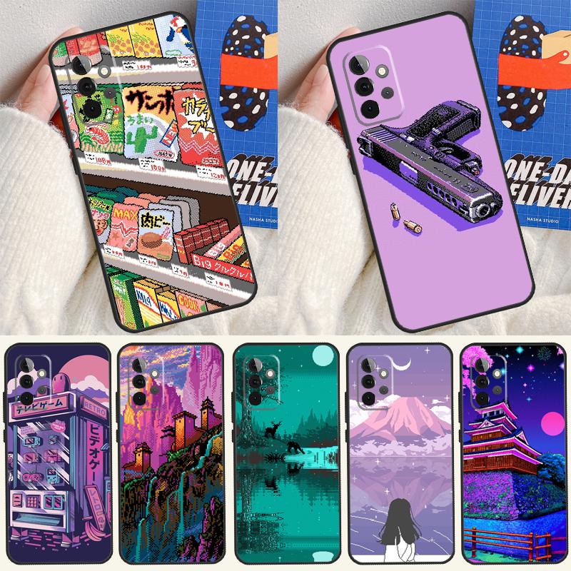 Art Pixel Aesthetic For Samsung Galaxy A54 A34 A14 A55 A35 A15 A53 A33 A13 A05 A06 A16 A22 A32 A52 Phone Case